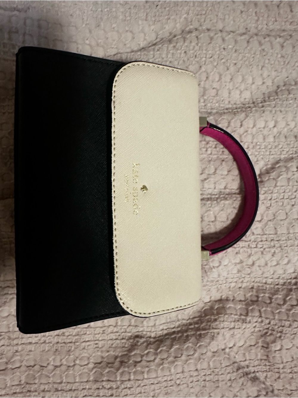 kate spade Black, Cream & Pink Top-Handle Satchel